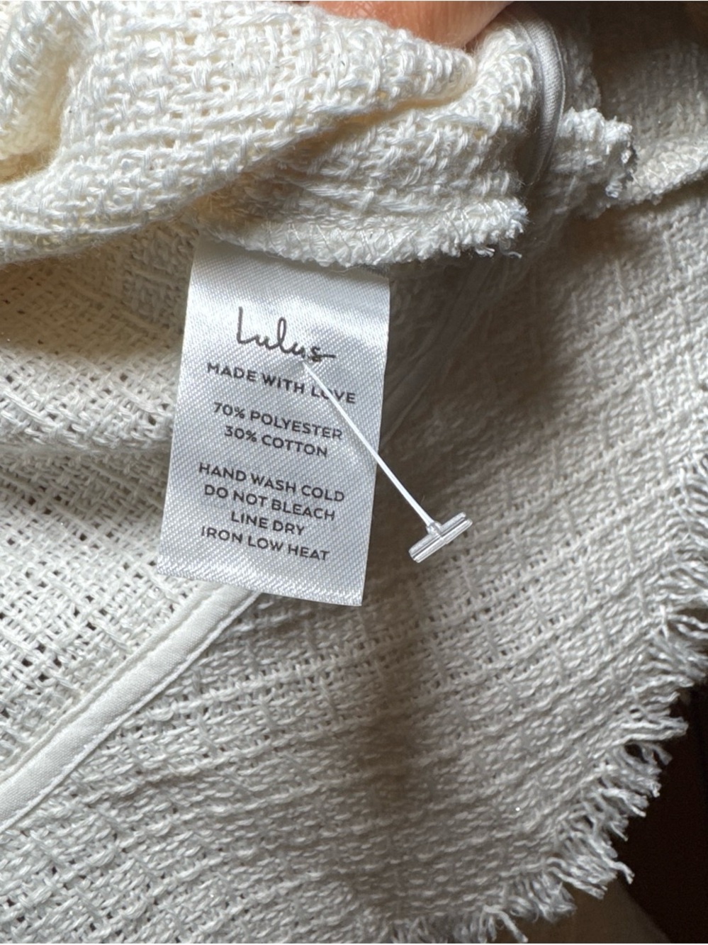 Ivory Ruffled Tweed Jacket - Picture 6 of 6